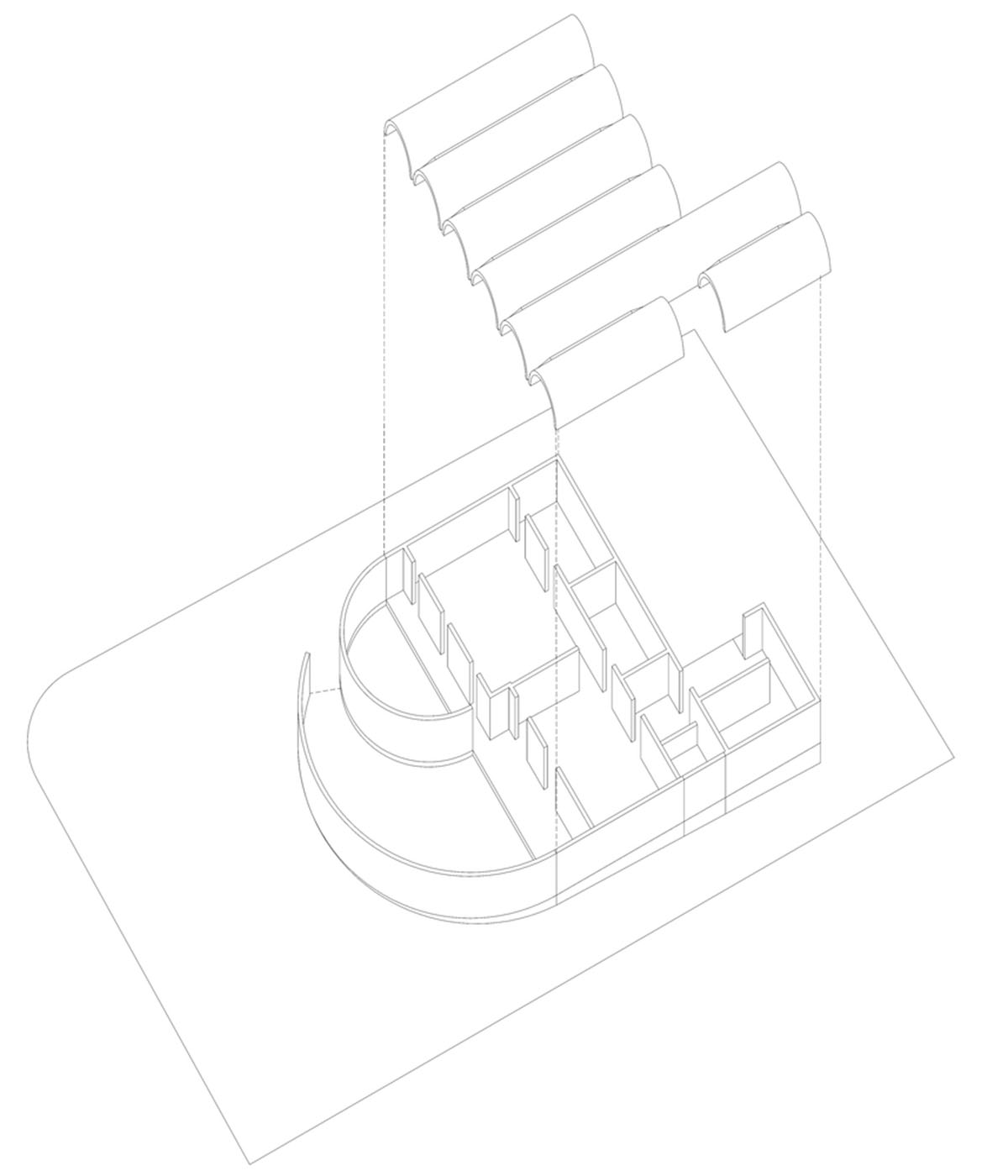 Summer house by BELLAFILARQUITECTES features semicircular vaults clad in green tiles in Spain