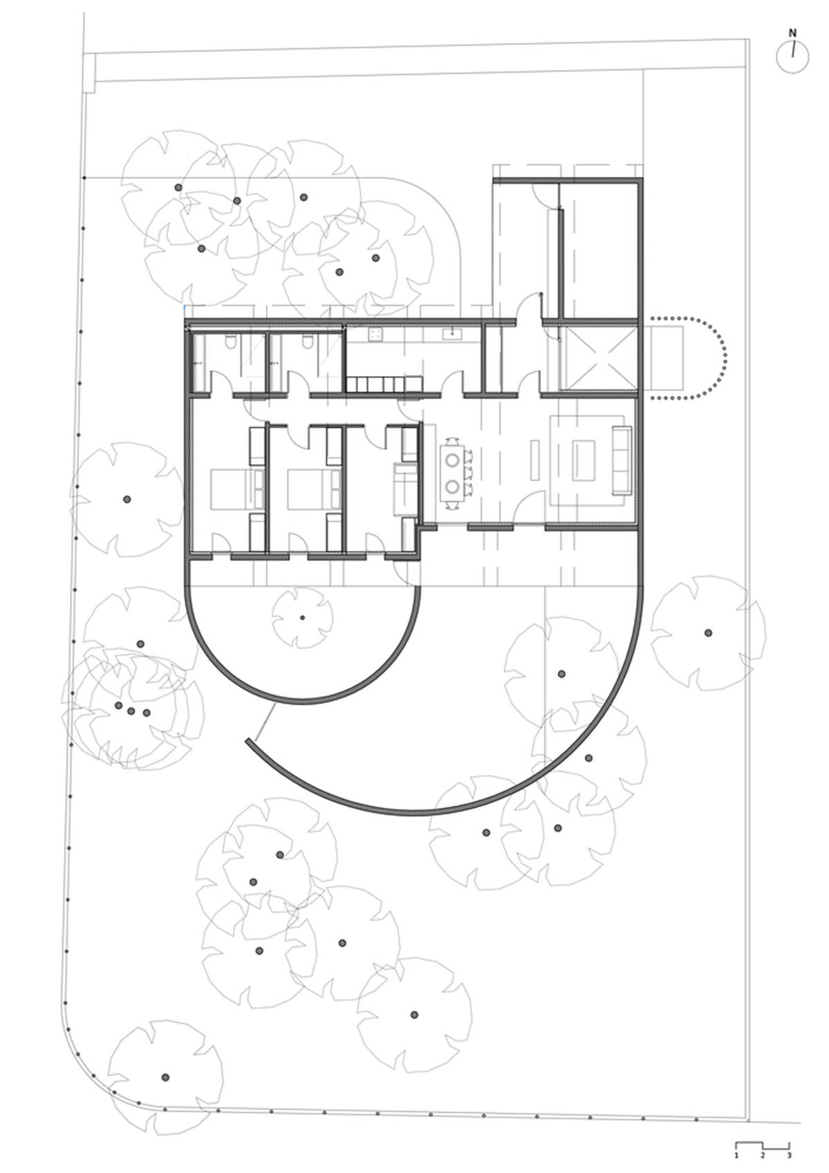 Summer house by BELLAFILARQUITECTES features semicircular vaults clad in green tiles in Spain