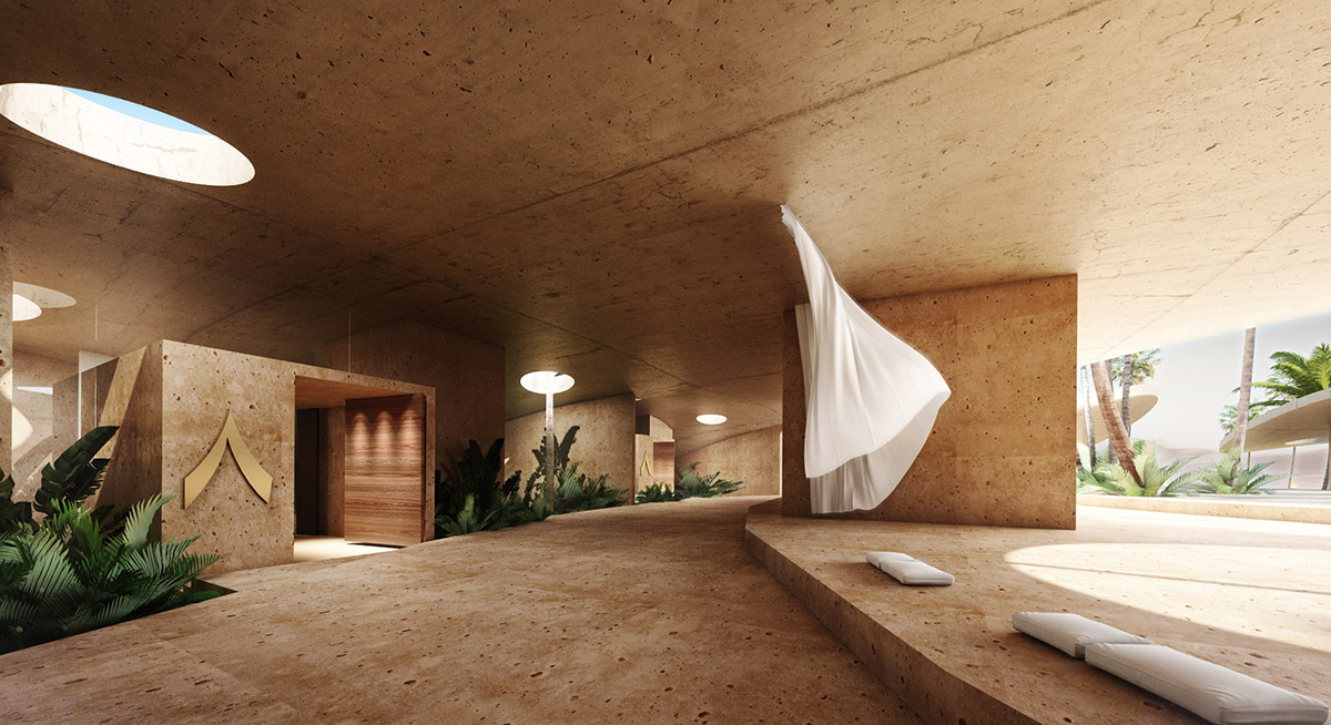 Jasper Architects designs sand dune-inspired hotel in Kuwait
