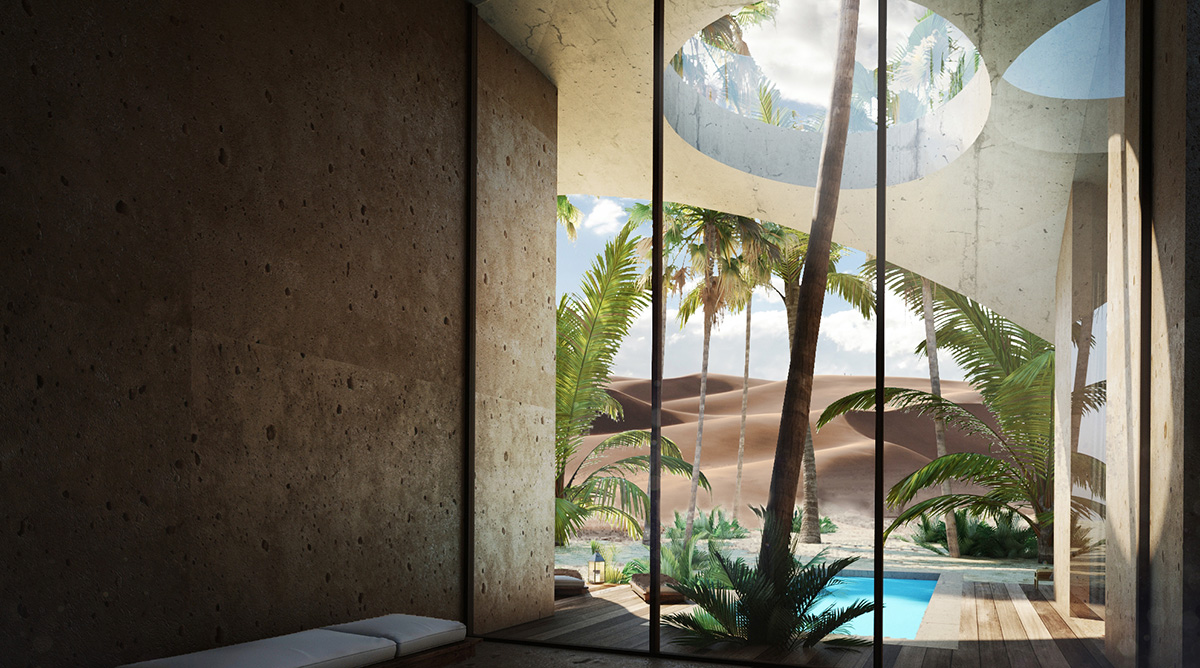 Jasper Architects designs sand dune-inspired hotel in Kuwait