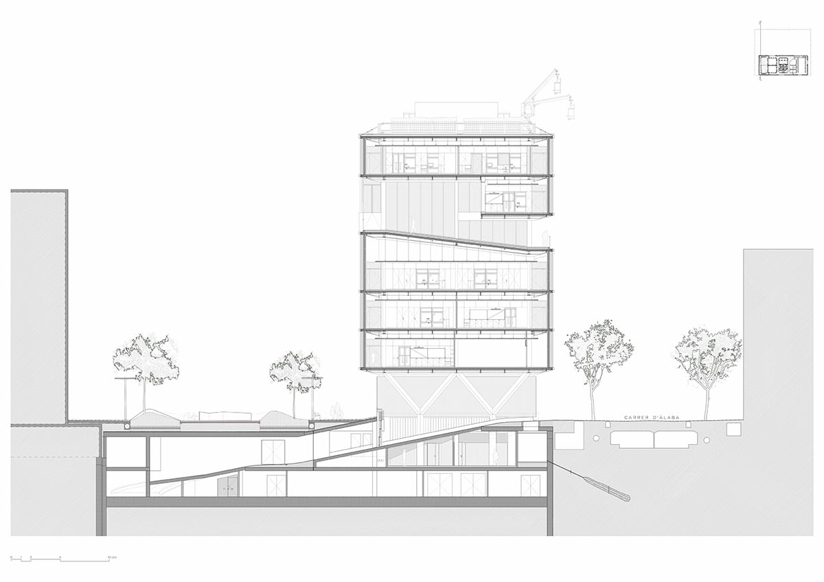 International School Of Design And Visual Arts features a sawtooth facade in Barcelona
