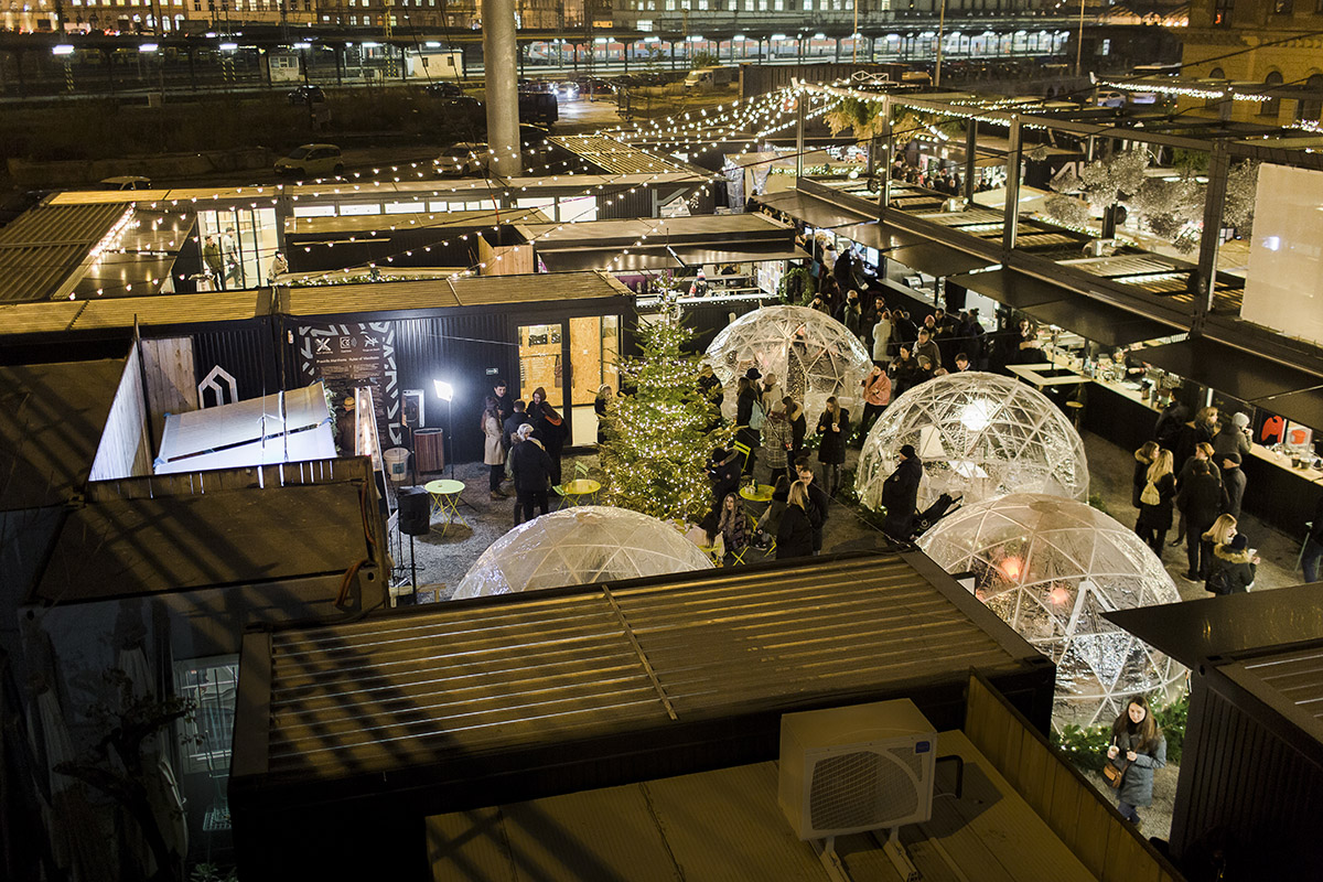 Manifesto Market transformed into a stylish Christmas Village at the heart of Prague