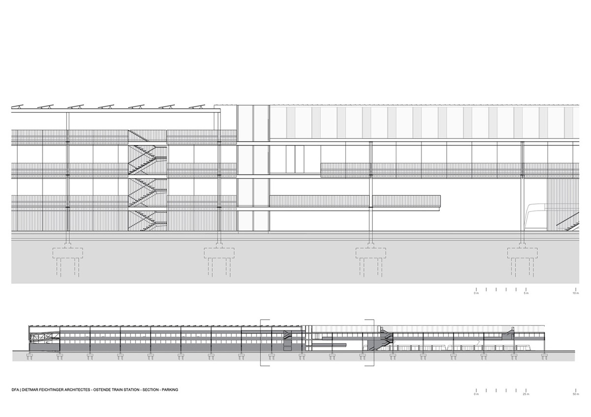Dietmar Feichtinger Architectes creates large green canopy for Oostende station in Belgium