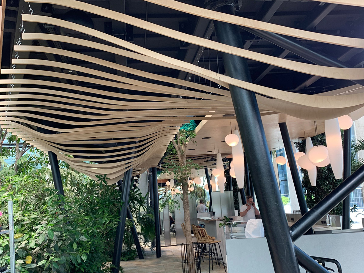 Worksplace nestled in an exotic garden is filled with various plants from many countries in Poland 