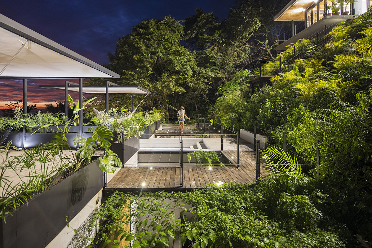 Studio Saxe completes terraced boutique hotel on a steep hillside in Costa Rica