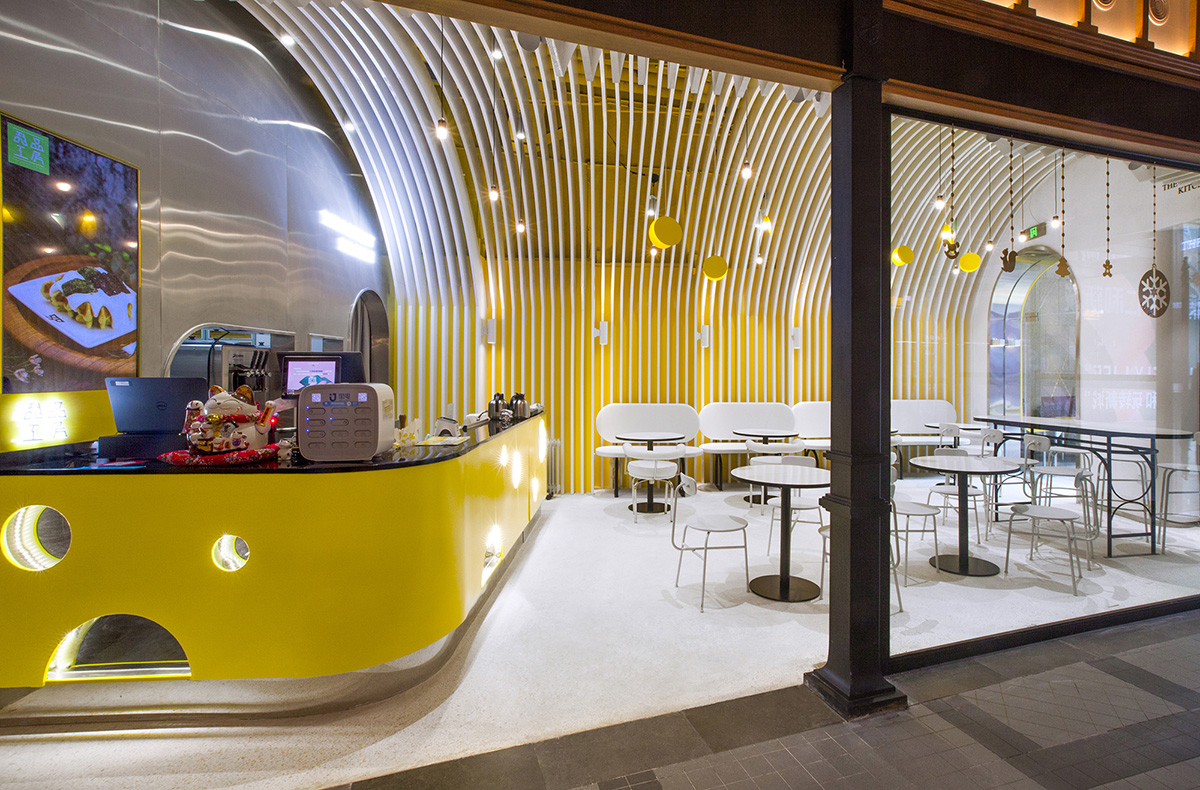 Towodesign creates a cheese-like dessert shop in China