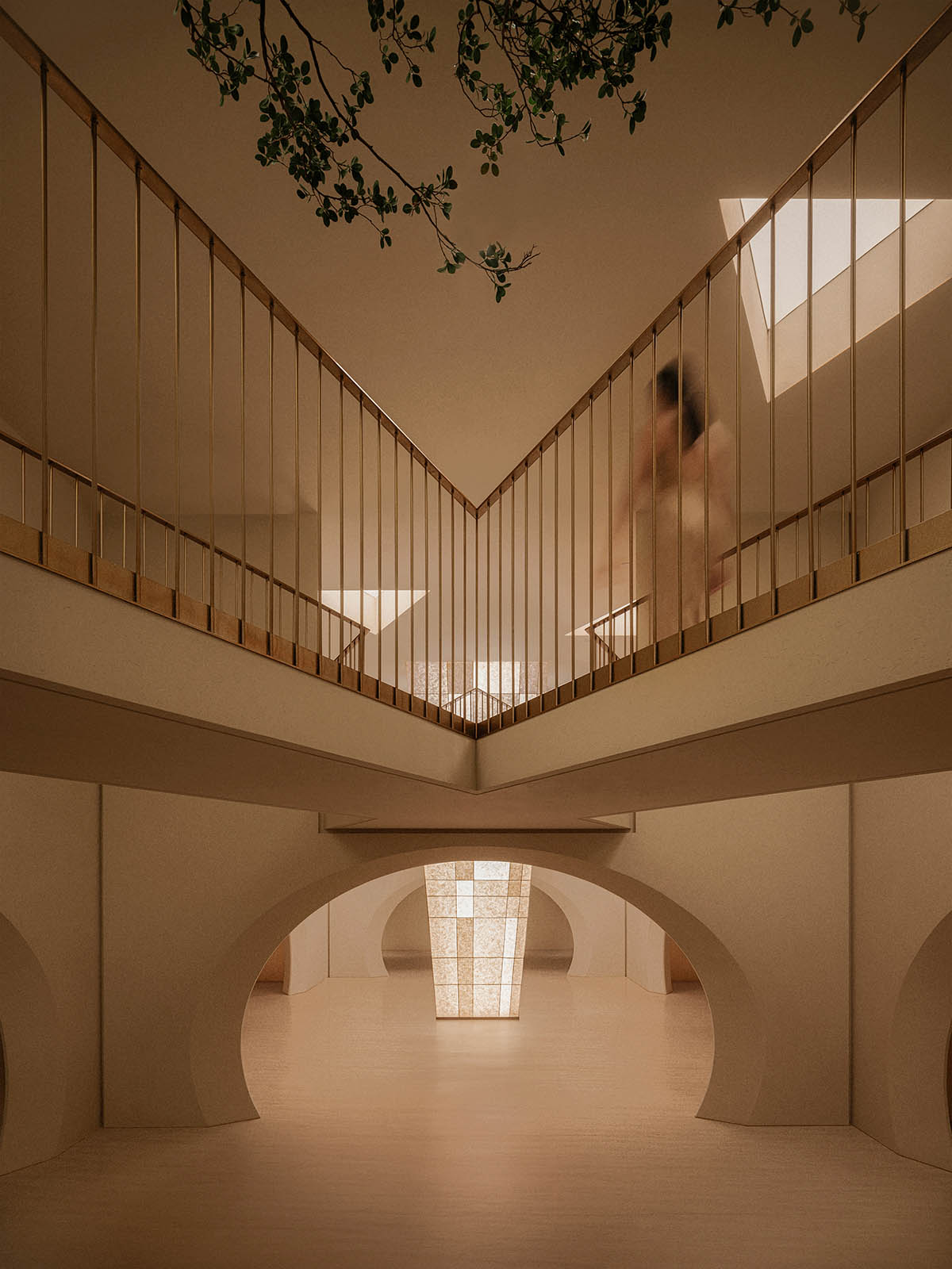 Beauty center interiors by CUN PANDA NANA embrace softness and organic feeling in cave-like space  