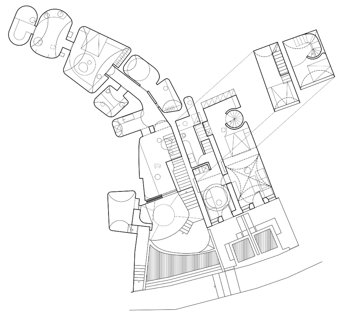 Kapsimalis Architects' Summer Residence in Santorini presents exploration of amorphous curves