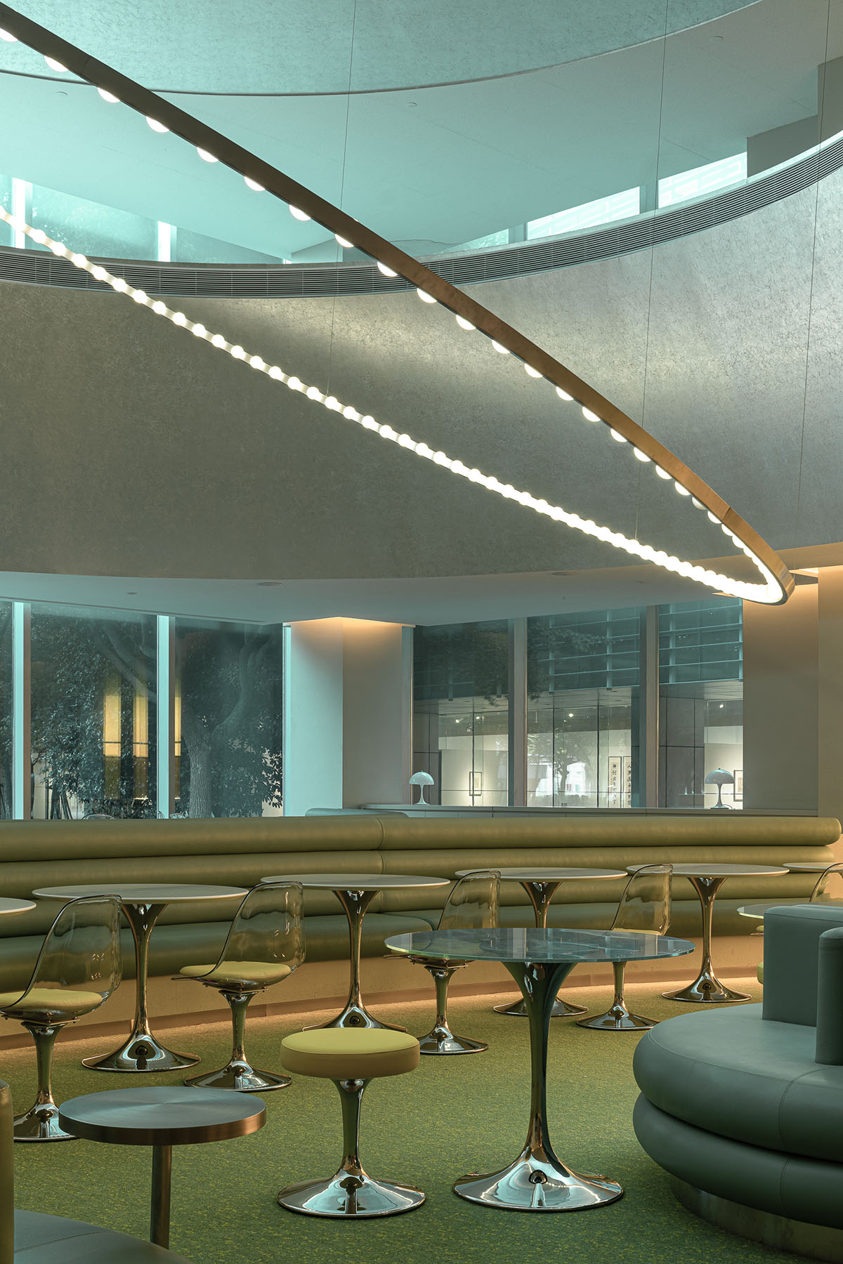 Various Associates creates retro-futuristic waiting hall in Shanghai