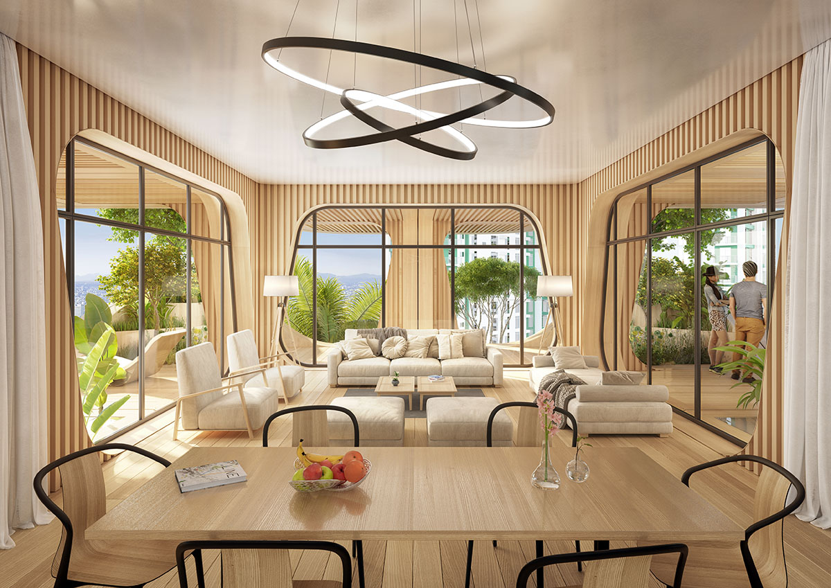 Vincent Callebaut Architectures designs rainbow tree residential tower in the Philippines