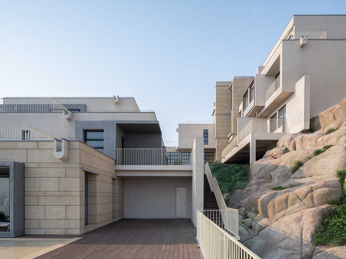 The Lighthouse Hotel reinterprets traditional fishing village settlements on a steep reef in Zhoushan