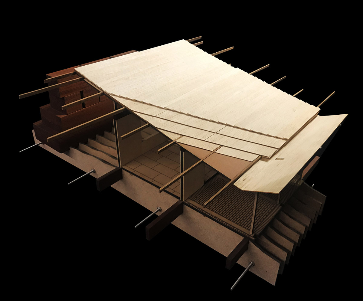 Spasm Design uses Y-shaped roof for collecting water and shading for Indian house