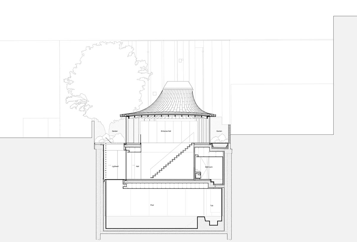 Gianni Botsford Architects transforms dilapidated bungalow with a giant copper clad roof in London