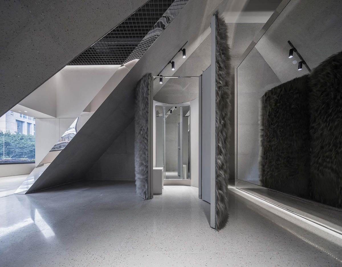 Various Associates creates grey scale interior in different forms of display in SND Store