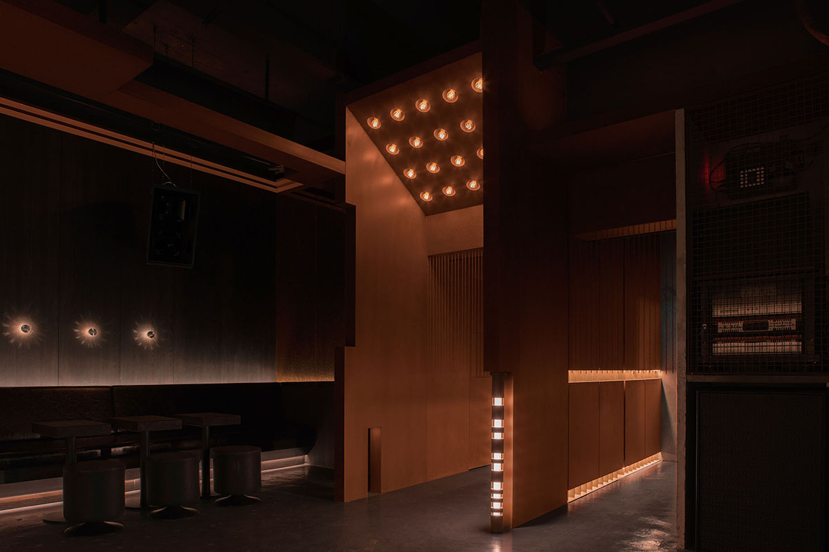 All Design Studio uses bold elements and soft lighting to create Lieben Bar in Shanghai