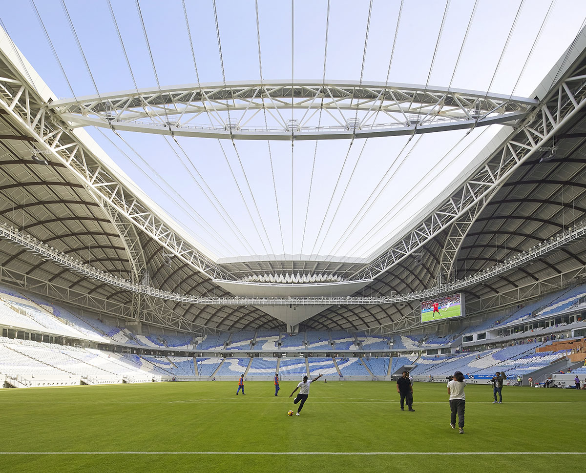 Zaha Hadid Architects' Al Janoub Stadium opens for World Cup in Qatar