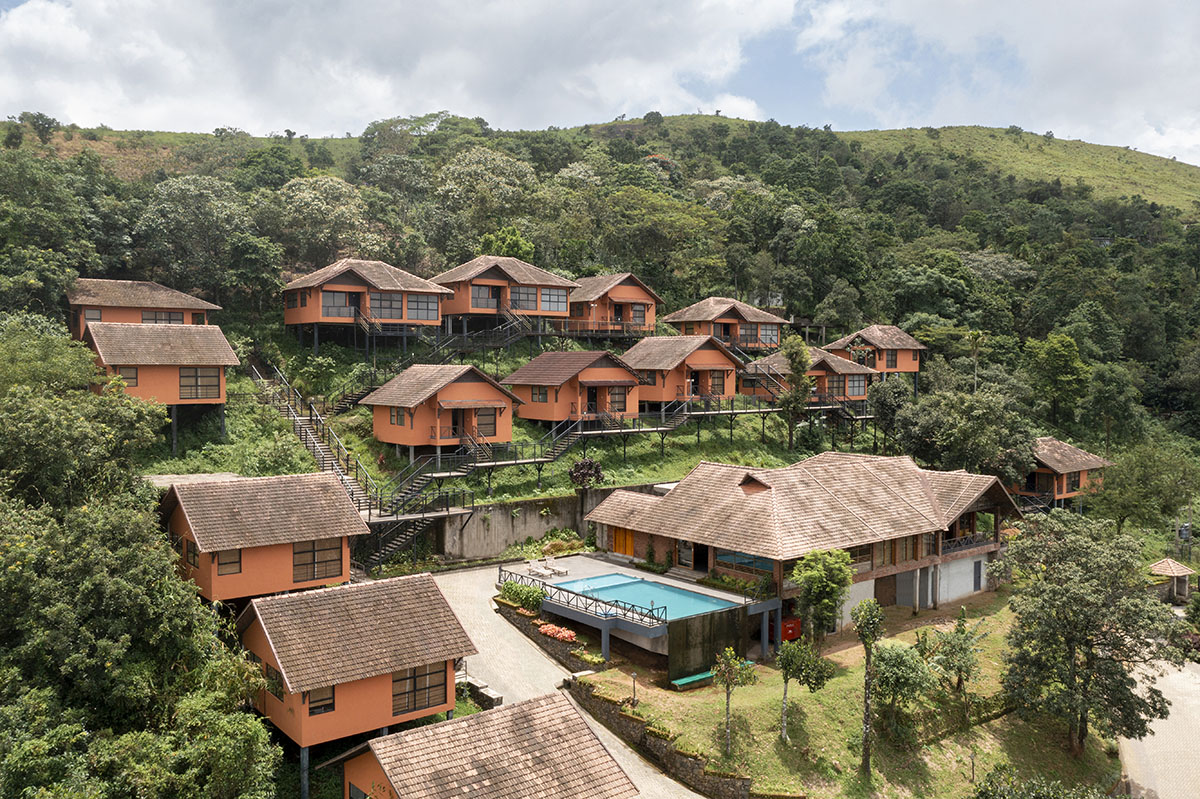 Srijit Srinivas - ARCHITECTS completes resort with dispersed villas in the hills of Idukki, India