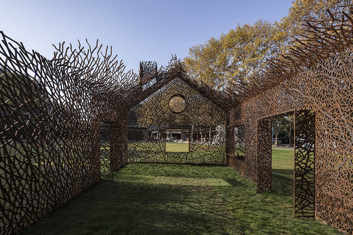 Field Conforming Studio built corten steel The Vanished House in Wuhan