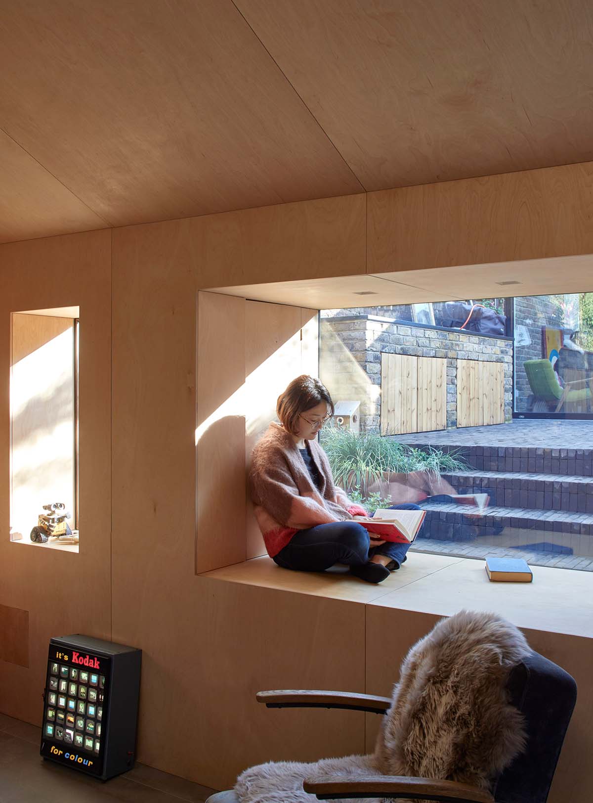 RISE Design Studio built sunken garden studio with rusted steel to provide a hidden place to escape