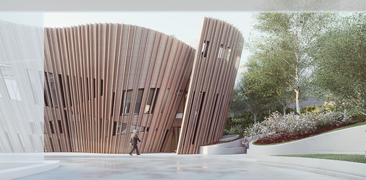 Studio Libeskind unveils design for undulating timber-formed Maggie's centre in London