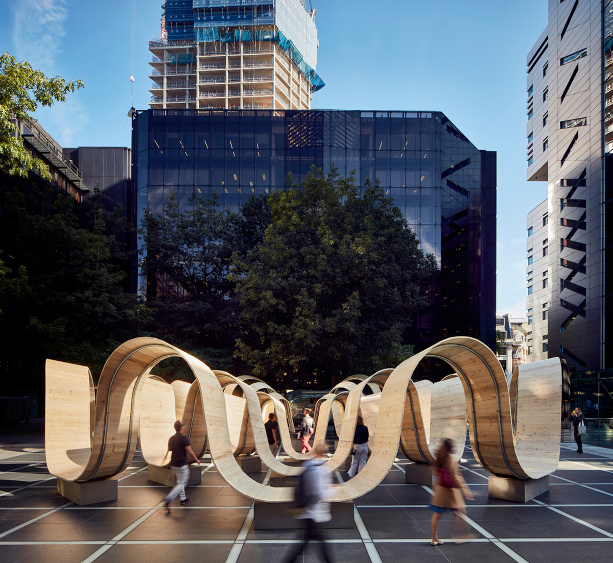Paul Cocksedge creates curved installation that responds to different movements of visitors at LDF