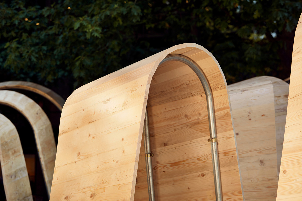 Paul Cocksedge creates curved installation that responds to different movements of visitors at LDF