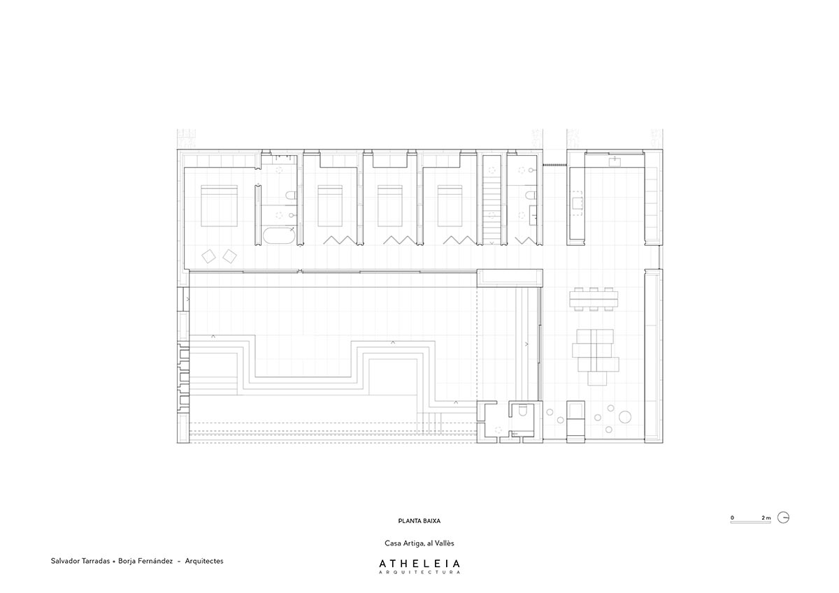 Atheleia Arquitectura completes Casa Artiga with rammed earth walls in Barcelona 