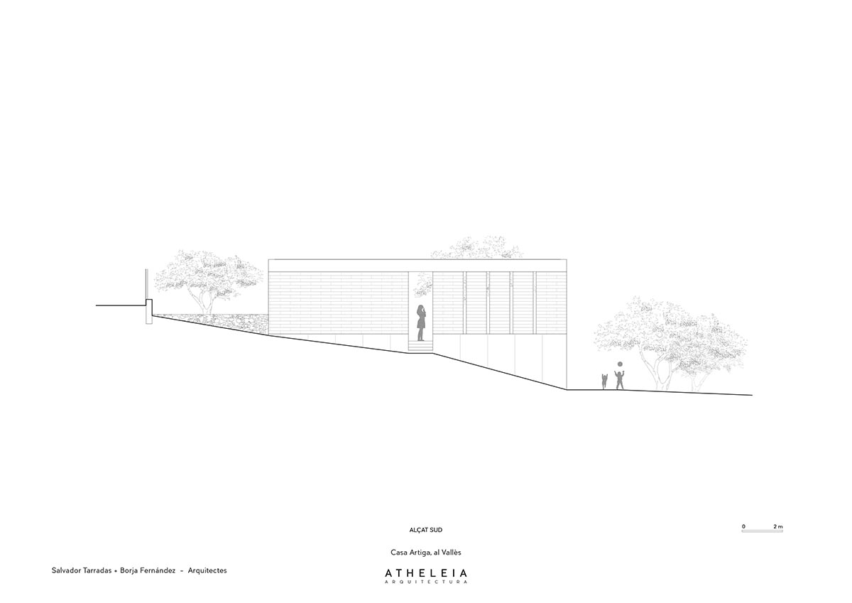 Atheleia Arquitectura completes Casa Artiga with rammed earth walls in Barcelona 