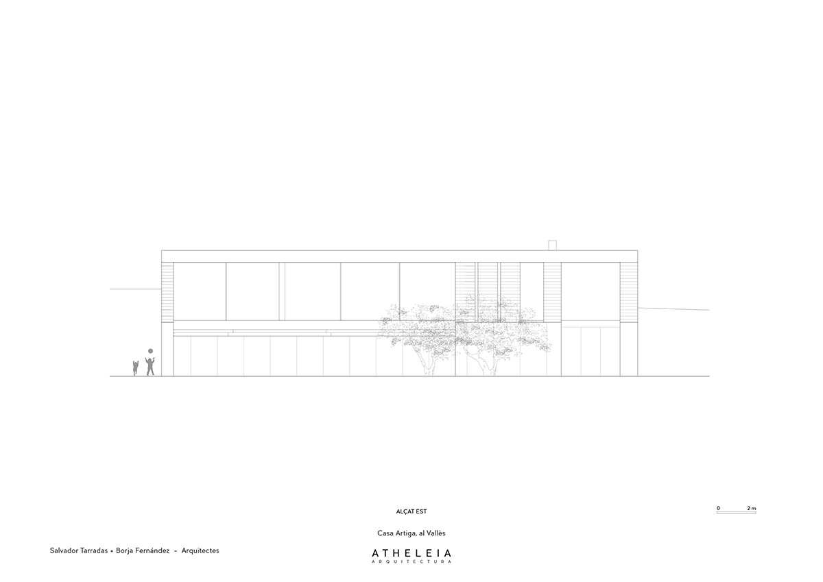 Atheleia Arquitectura completes Casa Artiga with rammed earth walls in Barcelona 