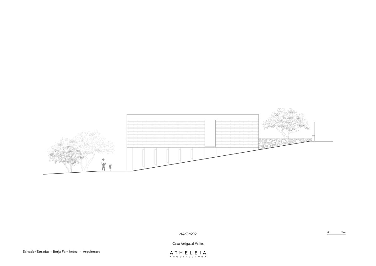 Atheleia Arquitectura completes Casa Artiga with rammed earth walls in Barcelona 