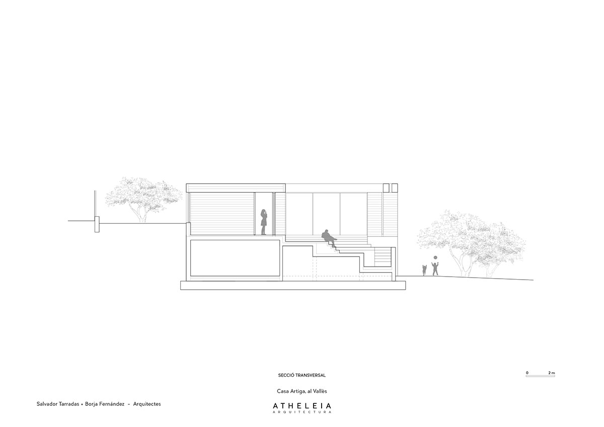 Atheleia Arquitectura completes Casa Artiga with rammed earth walls in Barcelona 