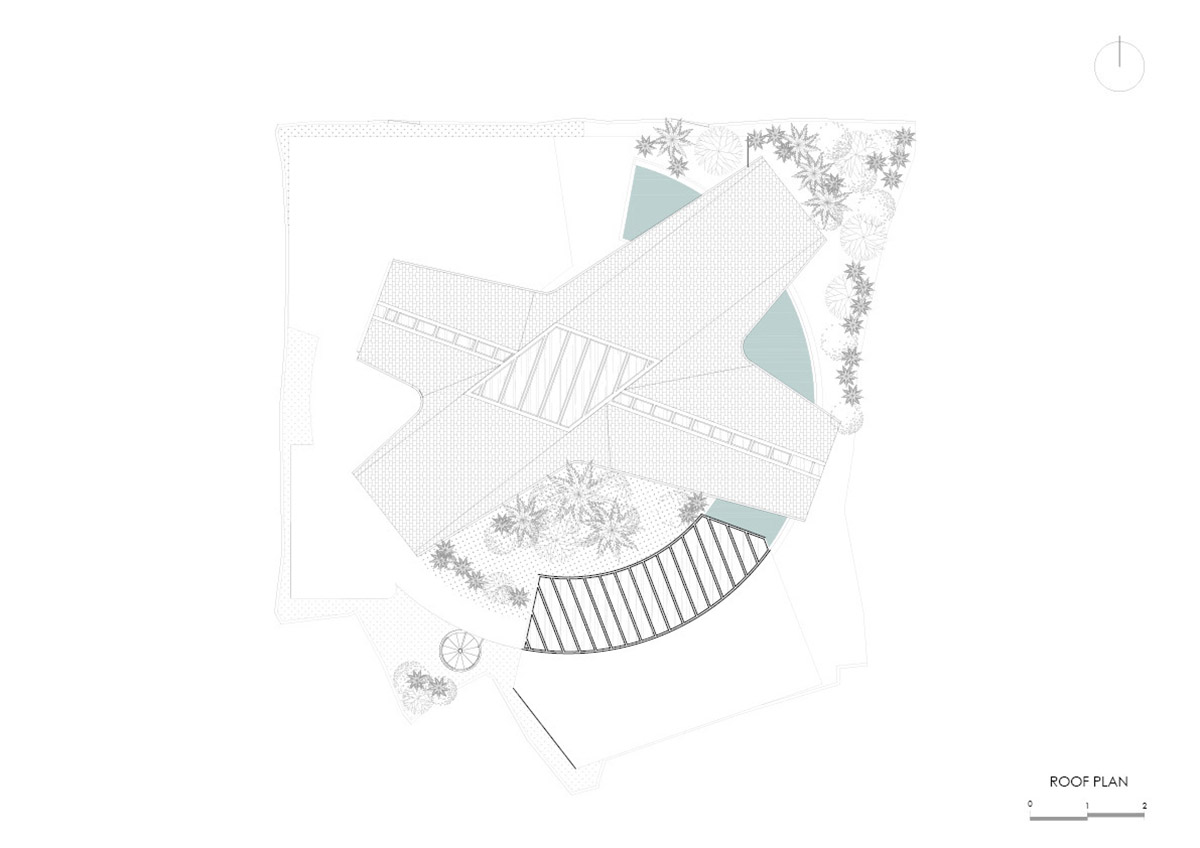 Alexis Dornier's cross-shaped house elevated on stilts to include continuous living space underneath