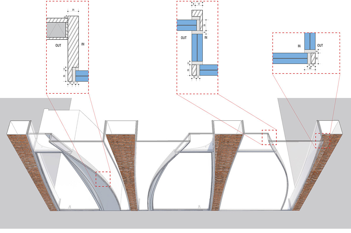 UNStudio combines curved glass panels with brickwork for Dutch flagship store in Amsterdam