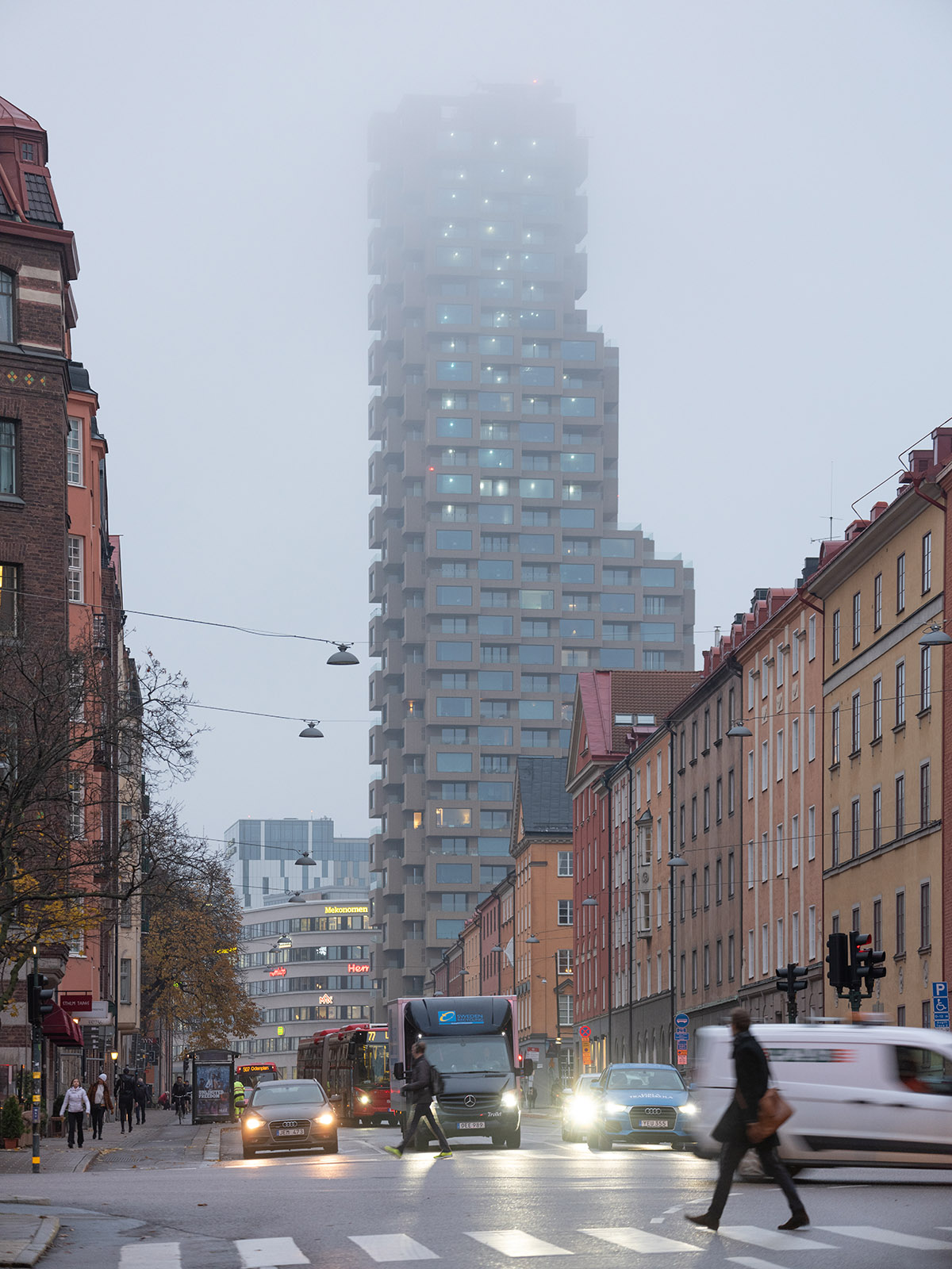 OMA completes Norra Tornen tower in Stockholm with stack of mega ...