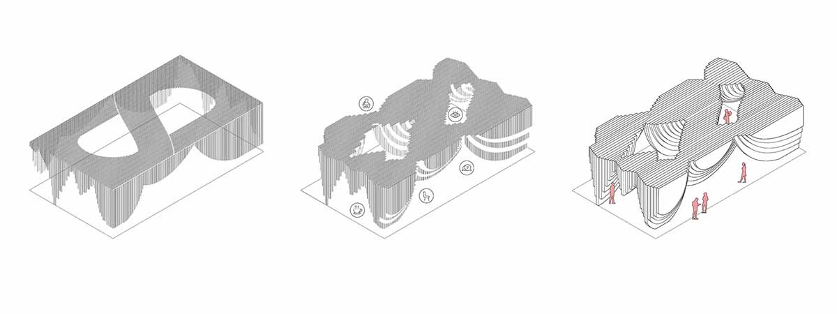 HAS design and research creates public ground interior from disc-like aluminum rods in Bangkok