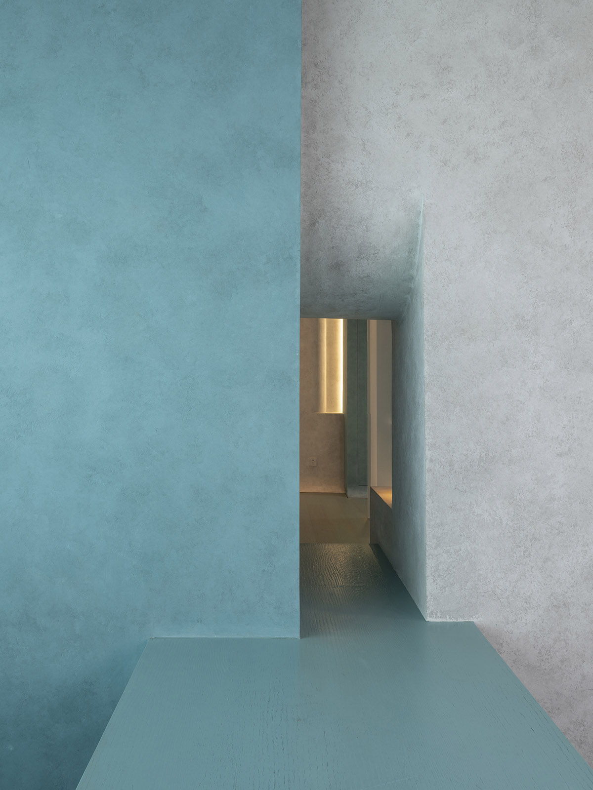 Waterfrom Design's Aqua Health Clinic features blue-toned various volumes as performative objects