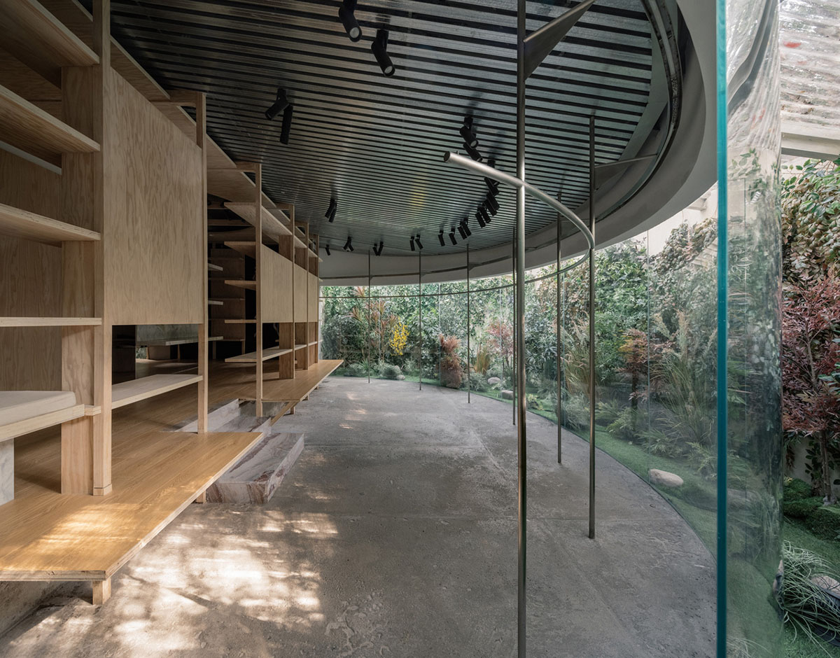 Atelier tao+c converts old residence into a store with free standing elements in Shanghai 
