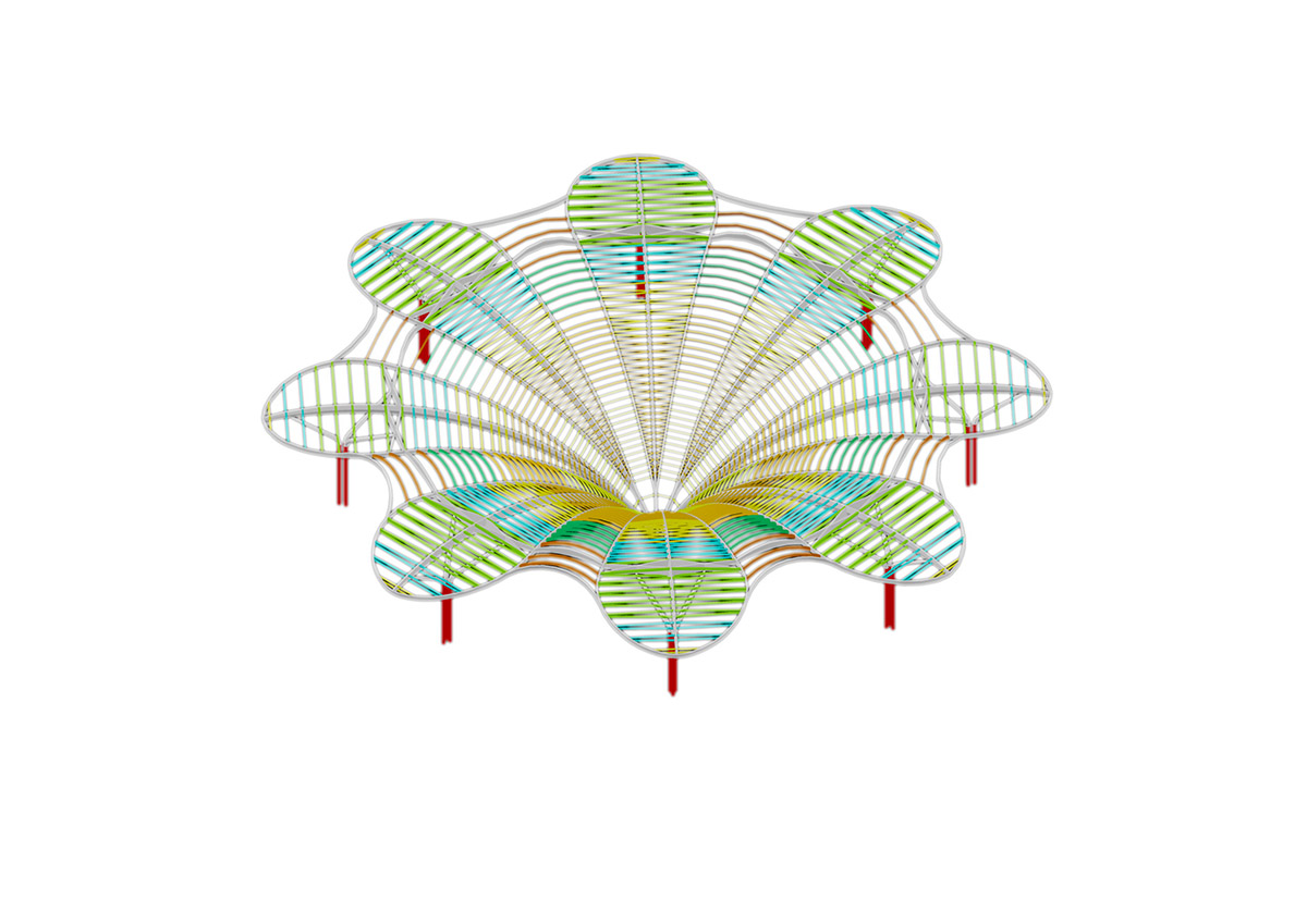 Shanghai United Design Group designs service center inspired by pomegranate flower in Zaozhuang