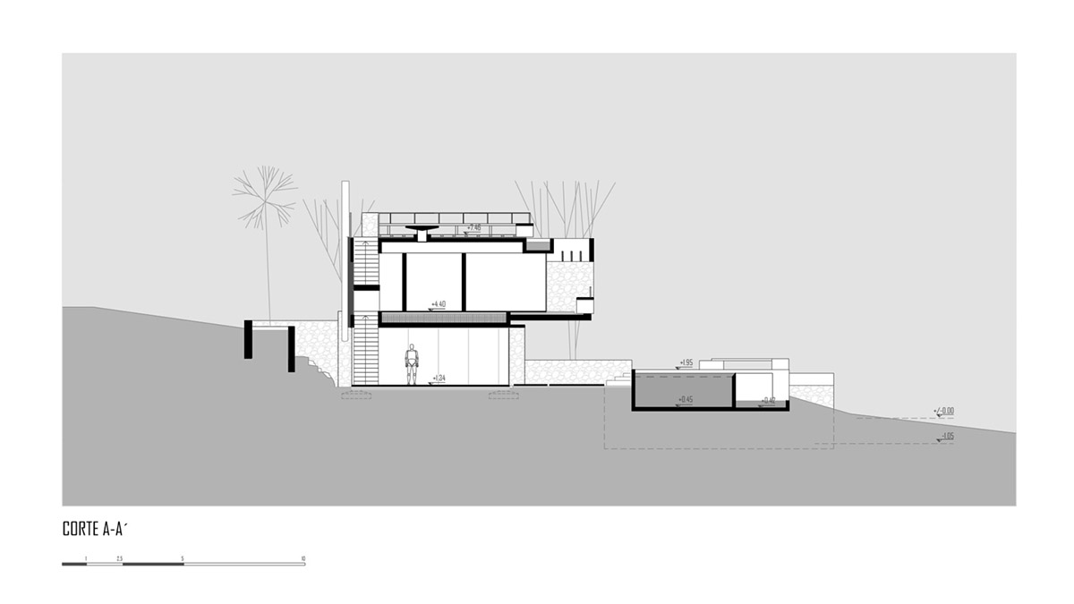 OMCM arquitectos brings rocky landscape inside of this weekend house in Paraguay