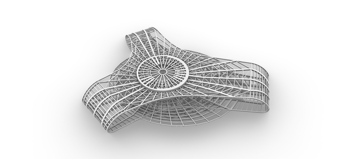 Lacime Architects creates wavy and floating Shimao-The Wave Showroom in Tianjin, China