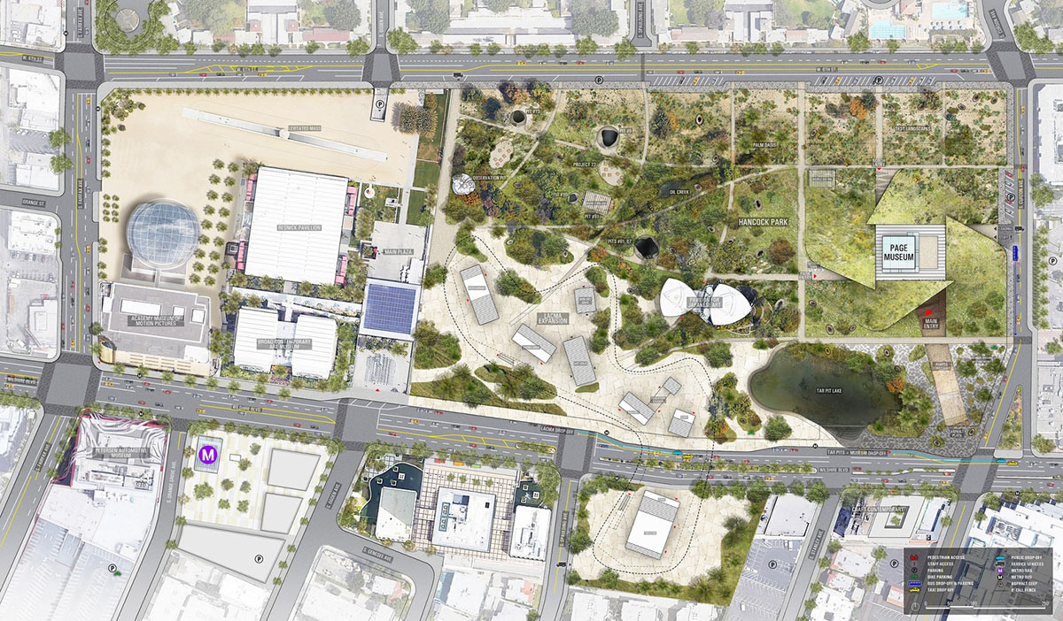 Dorte Mandrup, DS+R and WEISS/MANFREDI release masterplans to reimagine La Brea Tar Pits