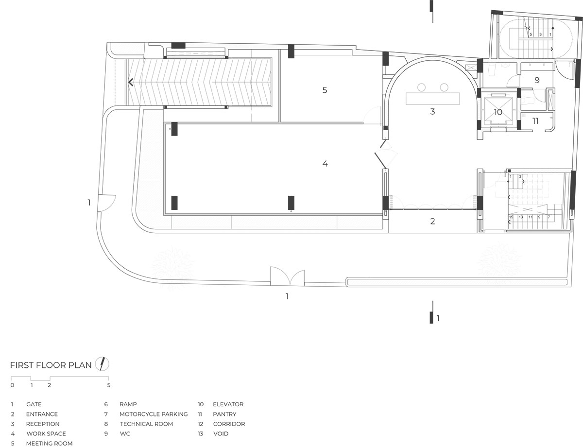 Tropical Space built an office building with a continuous vertical void ...