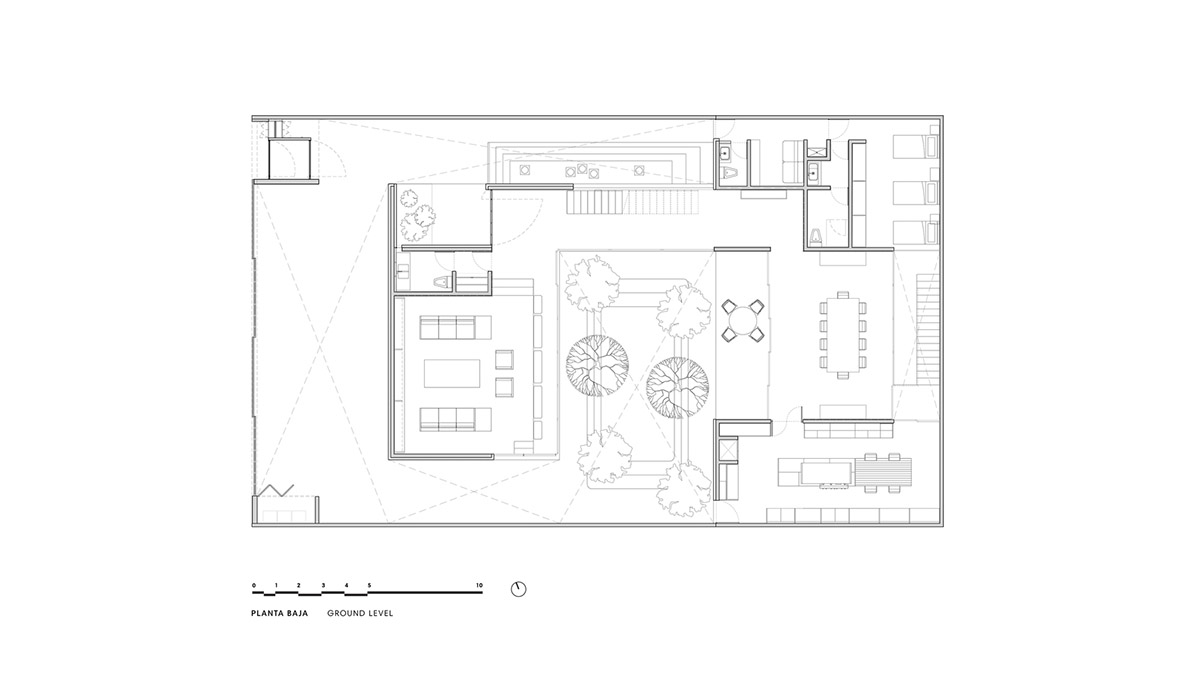 ESRAWE designs house by using red brick pavilion-like volumes in Mexico City