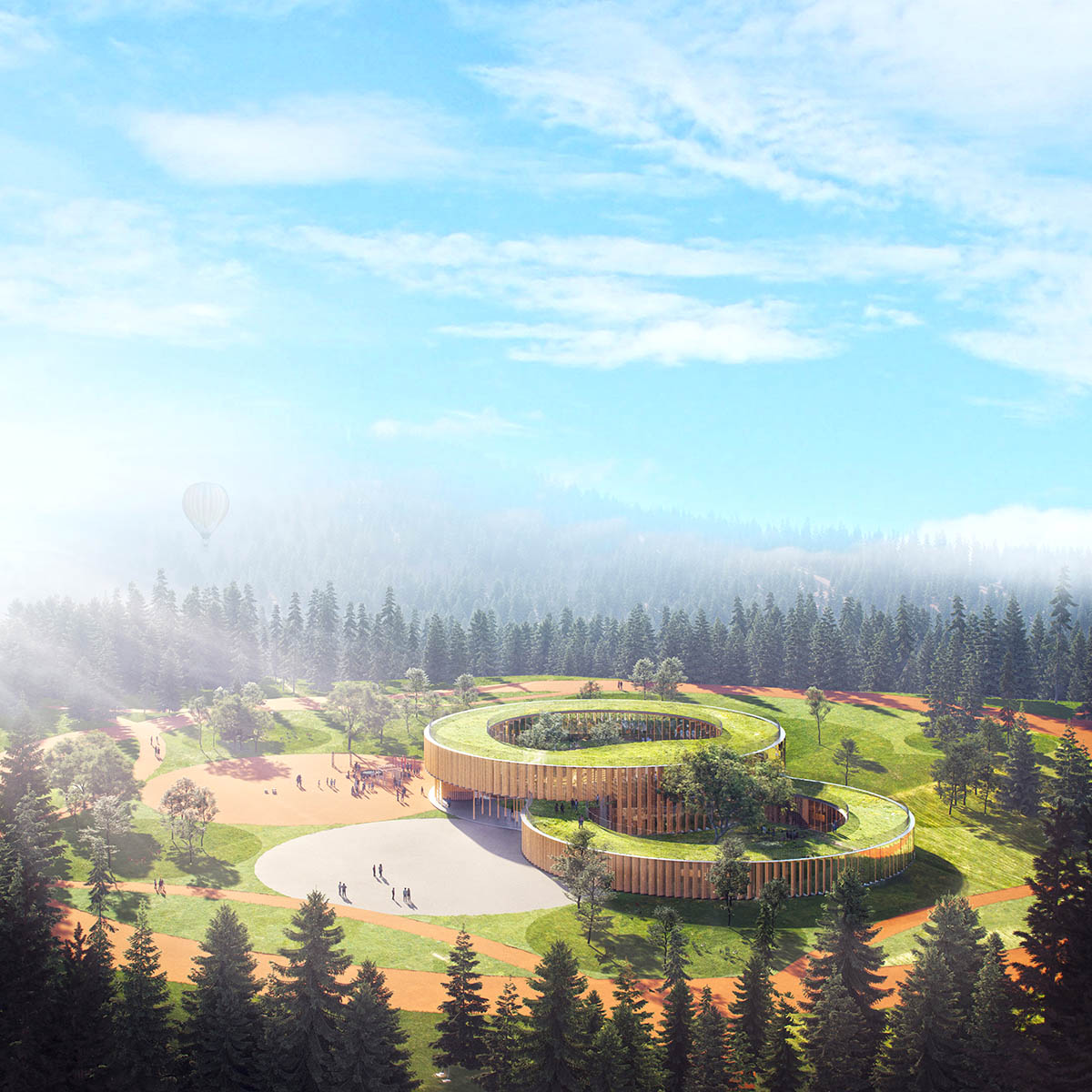 Valentino Gareri proposes sustainable and modular educational building for the new post-Covid era