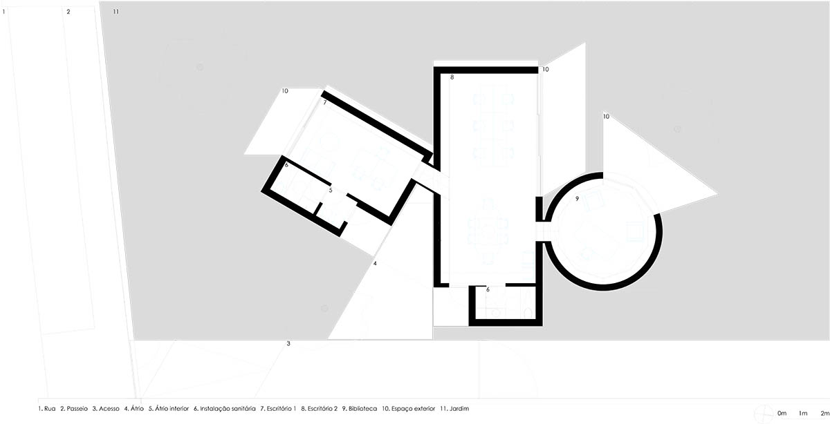 Nelson Resende Arquitecto merges different volumes for office building in agricultural land of Arada