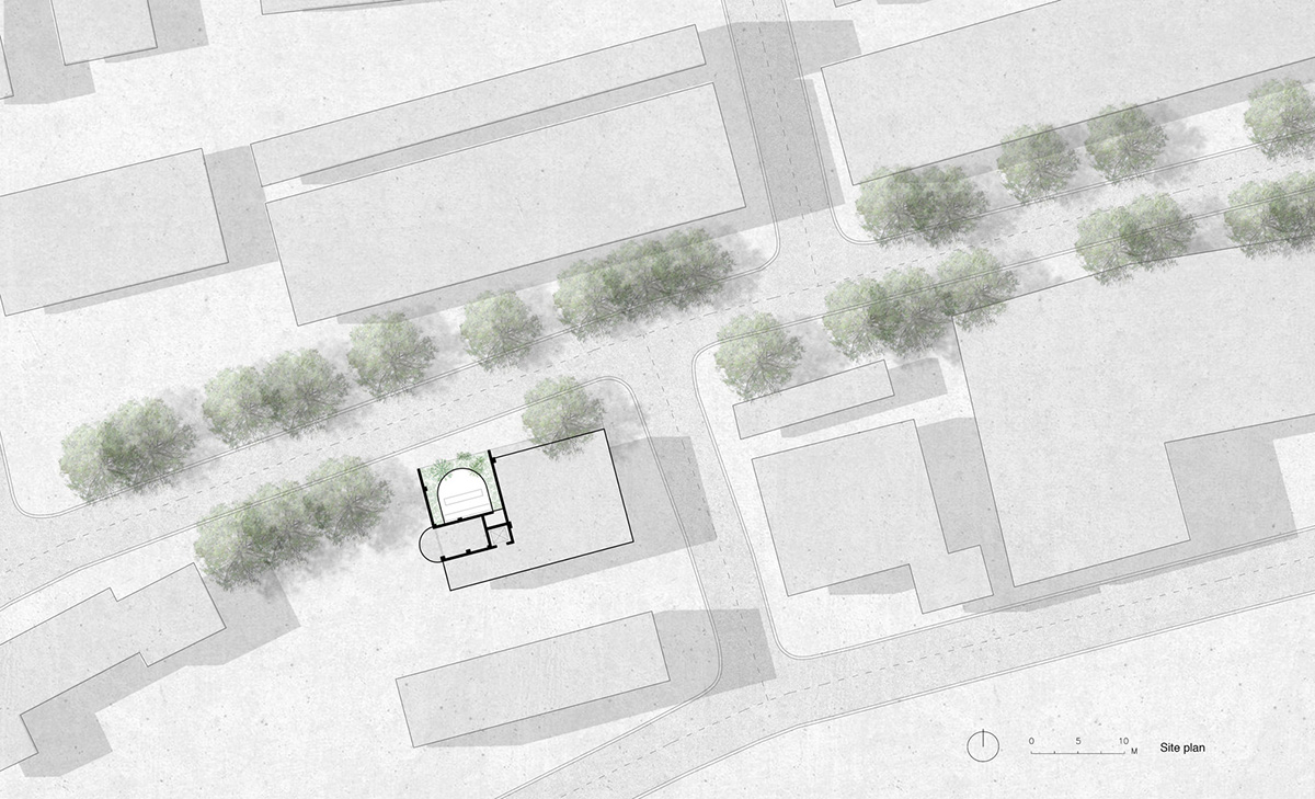 B.l.U.E. Architecture Studio designs this minimal coffee shop with glass frontage in Shanghai