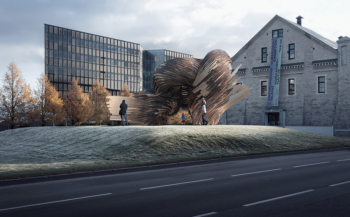 Steampunk wins TAB's Huts and Habitats with a pavilion made of steam-bent timber elements
