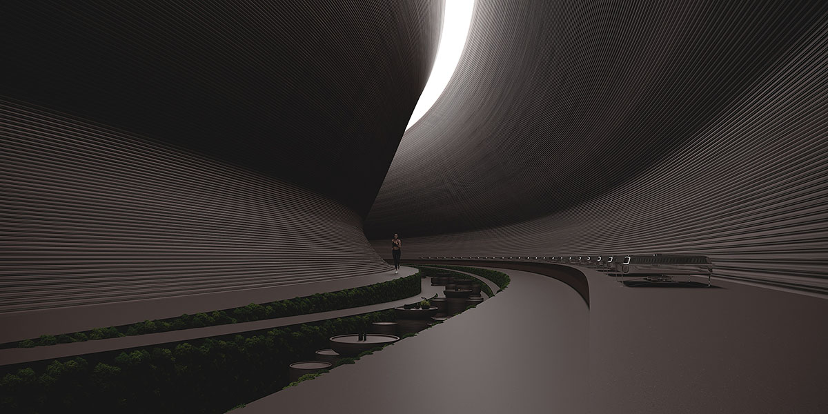 Makhno Studio designs bagel-shaped 3D printed conceptual settlement for Mars 