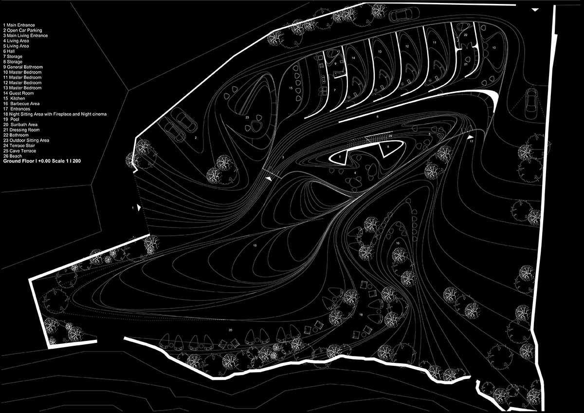 Mask Architects designs curvaceous luxury villa nestled in lush vegetation of Northern Sardinia