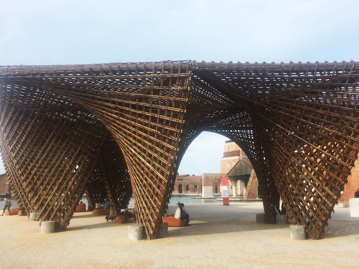 VTN installs giant bamboo roof at the Venice Architecture Biennale
